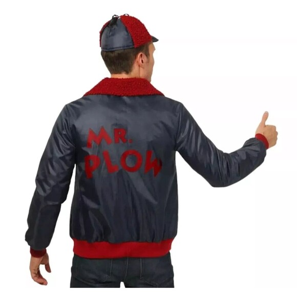 Men's Simpson Mr Plow Bomber Jacket Licensed 2X - Picture 1 of 2